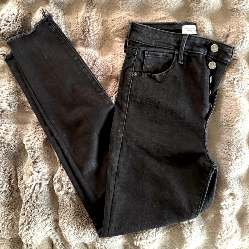 Abercrombie & Fitch High Wasted Black Jeans